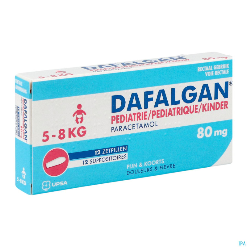 Dafalgan pediatrique  80mg suppo  12