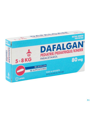 Dafalgan pediatrique  80mg suppo  12
