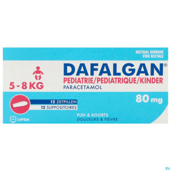 Dafalgan pediatrique  80mg suppo  12