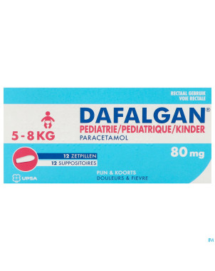 Dafalgan pediatrique  80mg suppo  12