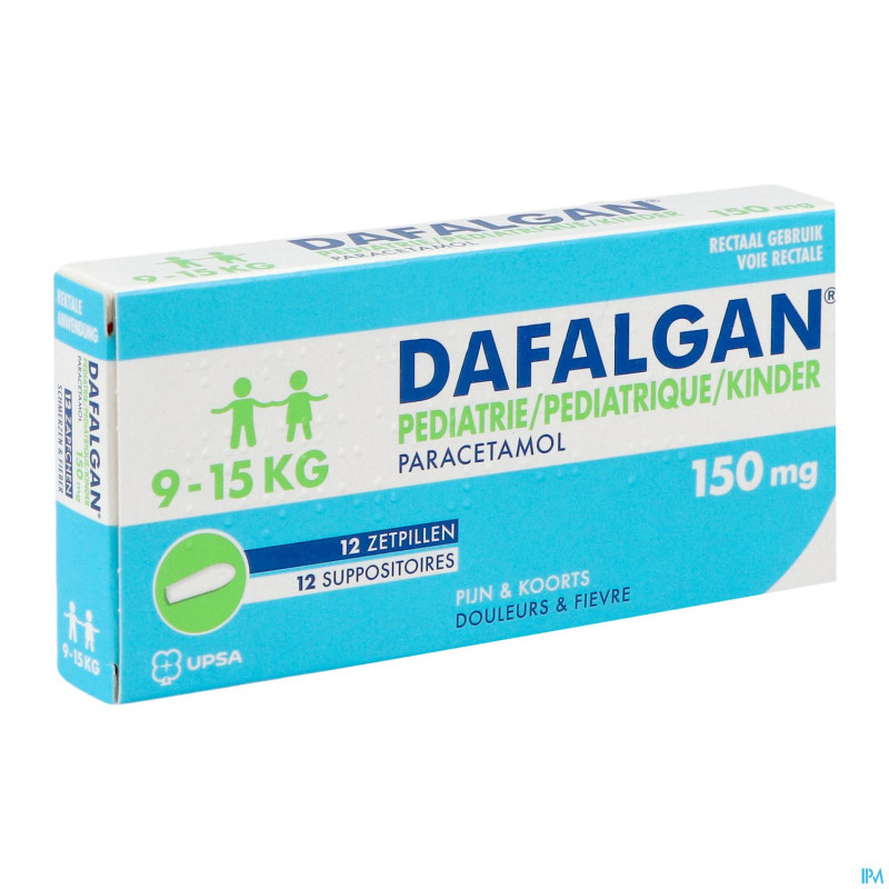 Dafalgan pediatrique 150mg suppo  12