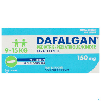 Dafalgan pediatrique 150mg suppo  12