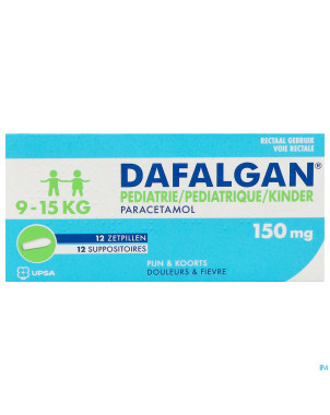 Dafalgan pediatrique 150mg suppo  12
