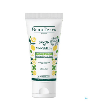 Beauterra savon marseille menthe citron tube 100ml
