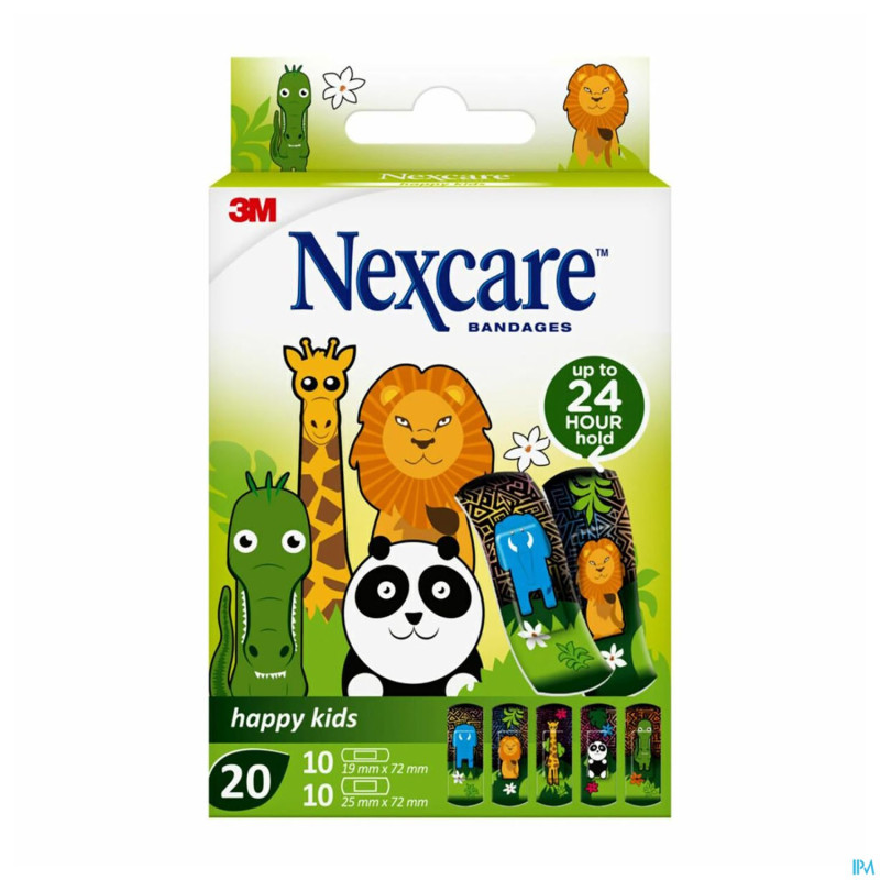 Nexcare 3m happy kids animaux pans    20 n0920an