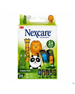 Nexcare 3m happy kids animaux pans    20 n0920an