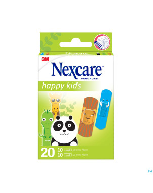 Nexcare 3m happy kids animaux pans    20 n0920an