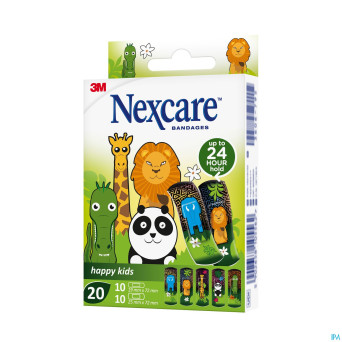 Nexcare 3m happy kids animaux pans    20 n0920an