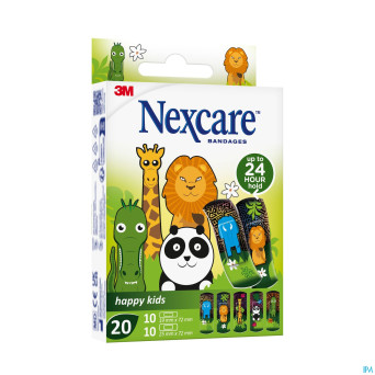 Nexcare 3m happy kids animaux pans    20 n0920an