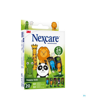 Nexcare 3m happy kids animaux pans    20 n0920an