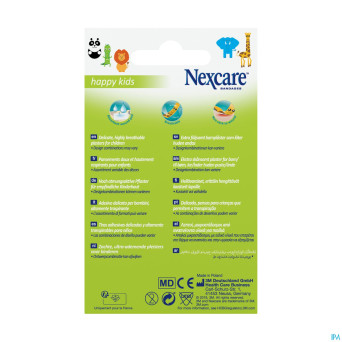 Nexcare 3m happy kids animaux pans    20 n0920an