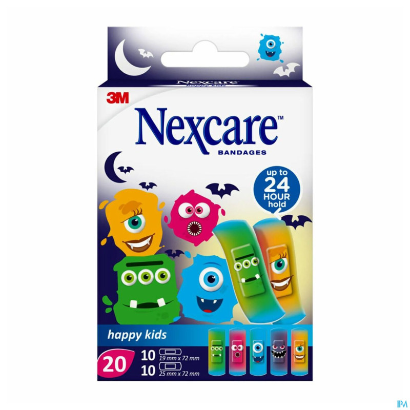 Nexcare 3m happy kids monstres pans    20 n0920mo