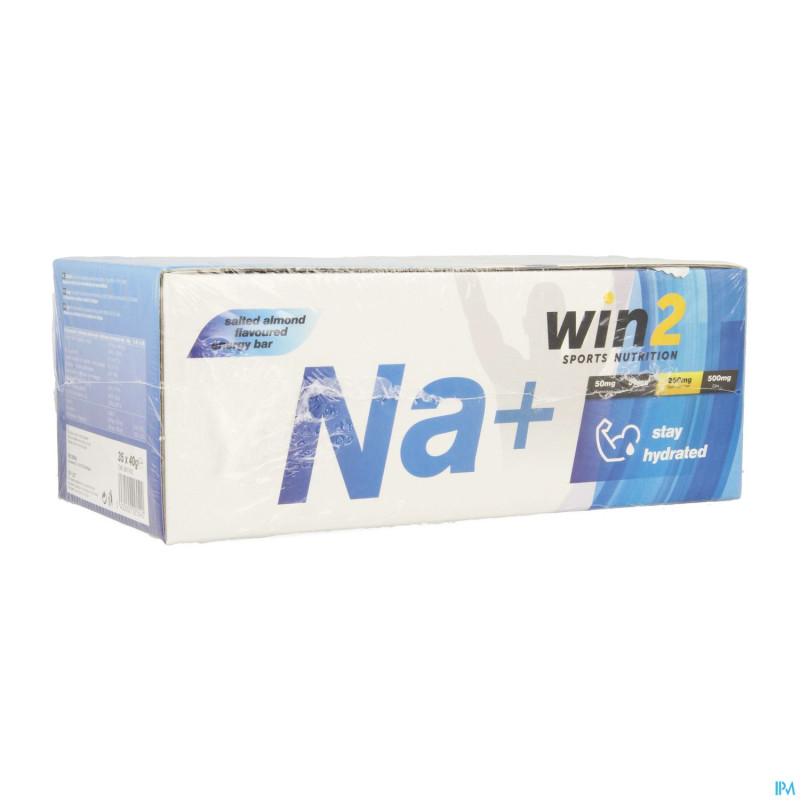 Win2 energy bar na+ salted almond    40g