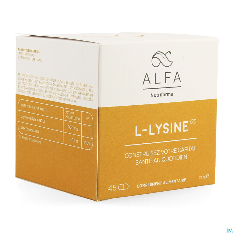 Alfa l-lysine 1000mg    comp  45