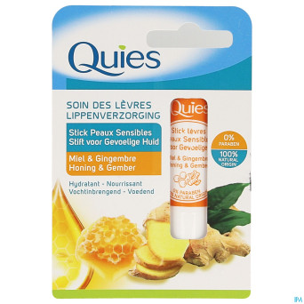 Quies stick levres peau sensible miel&gingem. 4,5g