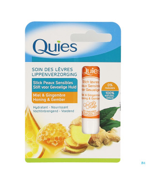 Quies stick levres peau sensible miel&gingem. 4,5g