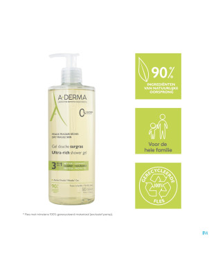 Aderma gel douche surgras    500ml