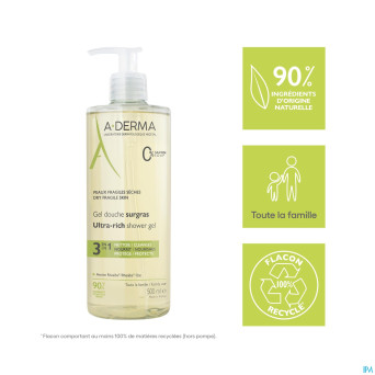 Aderma gel douche surgras    500ml