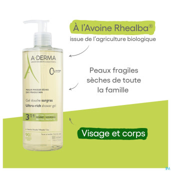 Aderma gel douche surgras    500ml