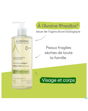 Aderma gel douche surgras    500ml