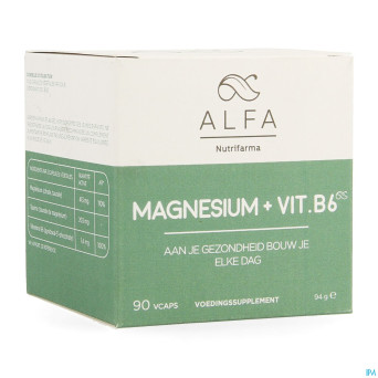 Alfa magnesium + vit b6  v-caps  90
