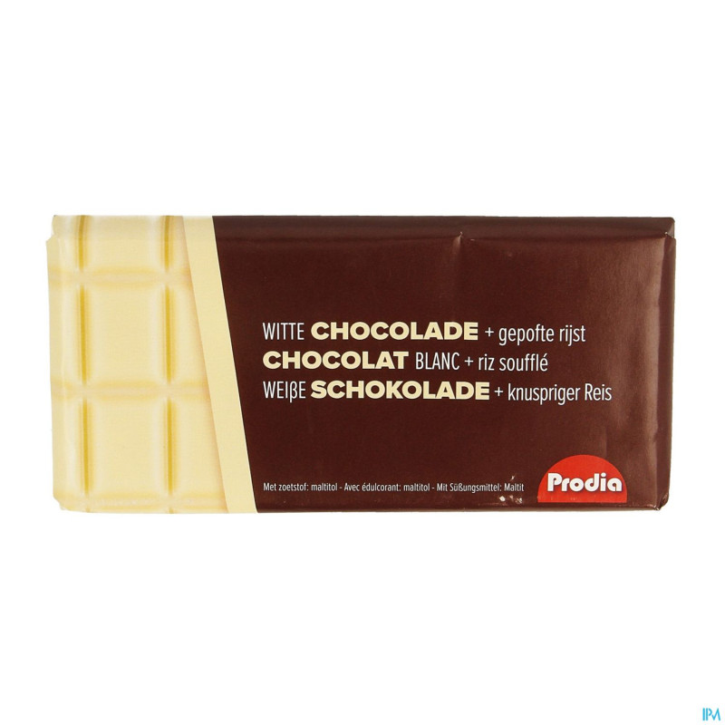 Prodia chocolat blanc riz souf.    85g revogan