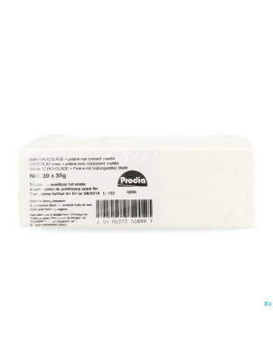 Prodia bar chocolat blanc praline   20x35g revogan