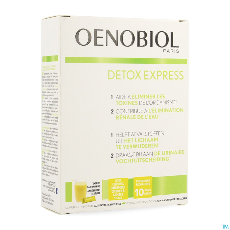 Oenobiol detox express gingembre/citron   stick 10