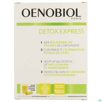 Oenobiol detox express gingembre/citron   stick 10