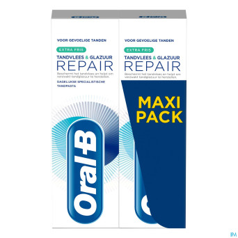 Oral-b dentif gum&enamel repair extra fresh 2x75ml