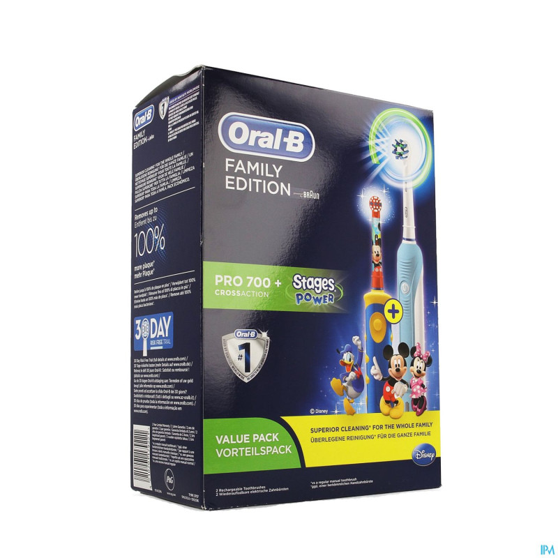 Oral-b brosse elect. pro 700 family pro700+stages