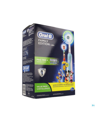 Oral-b brosse elect. pro 700 family pro700+stages