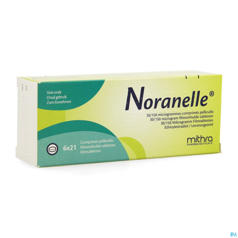 Noranelle 30/150mcg comp pell  6 x 21