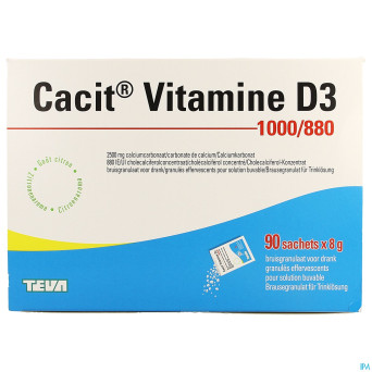 Cacit vit. d3 1000mg/880ui gran efferv. sach 90