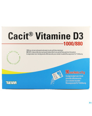 Cacit vit. d3 1000mg/880ui gran efferv. sach 90