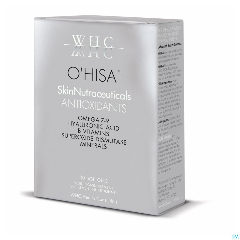 O'hisa skinnutraceuticals a/oxidants   softgel  30