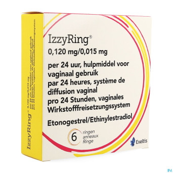 Izzyring 0,120mg/0,015mg 24h anneau vaginal 6