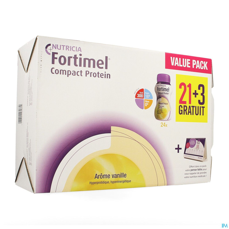 Fortimel compact prot. value pack vanil.125ml 21+3