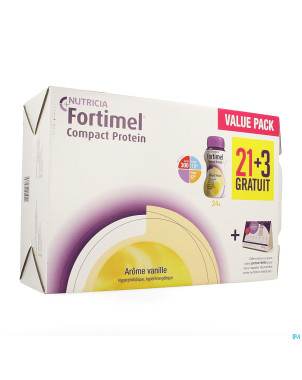 Fortimel compact prot. value pack vanil.125ml 21+3