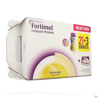 Fortimel compact prot. value pack vanil.125ml 21+3