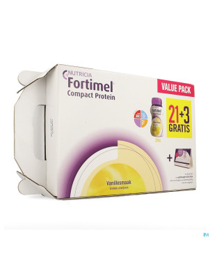 Fortimel compact prot. value pack vanil.125ml 21+3