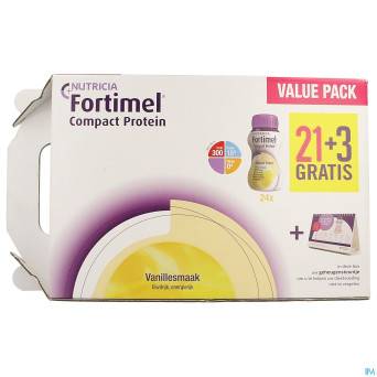 Fortimel compact prot. value pack vanil.125ml 21+3