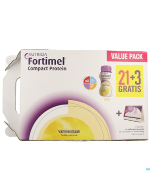 Fortimel compact prot. value pack vanil.125ml 21+3