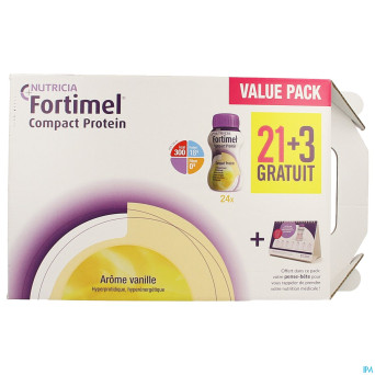 Fortimel compact prot. value pack vanil.125ml 21+3