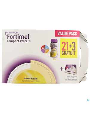 Fortimel compact prot. value pack vanil.125ml 21+3
