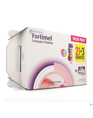 Fortimel compact prot.value pack fraise 125ml 21+3