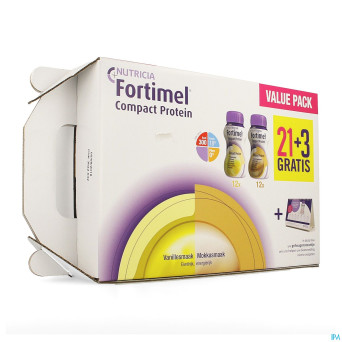 Fortimel comp.prot.value pack van./moka 125ml 21+3
