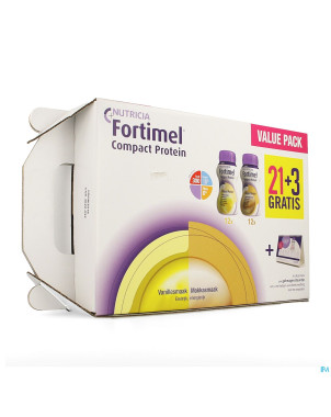Fortimel comp.prot.value pack van./moka 125ml 21+3