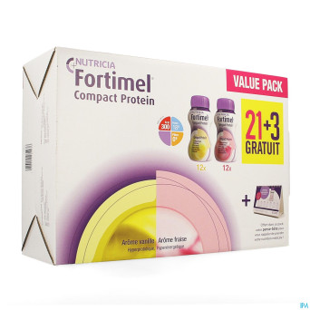 Fortimel comp.prot.value pack van./frai.125ml 21+3