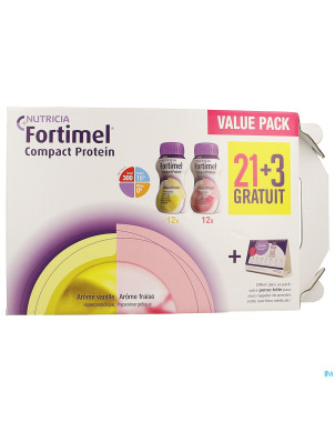 Fortimel comp.prot.value pack van./frai.125ml 21+3